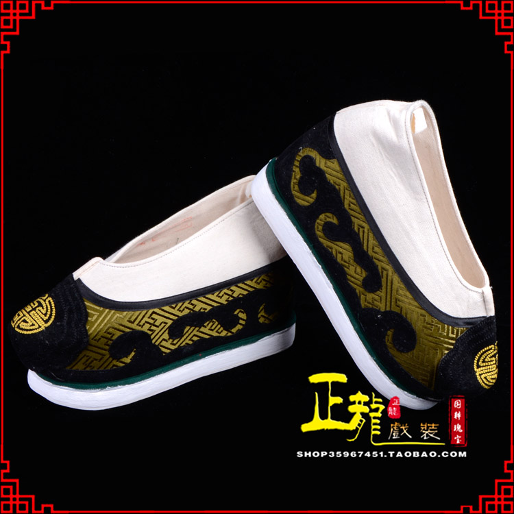 天峻戏鞋方口鞋老生鞋老旦鞋三义斋纸底内高福字履