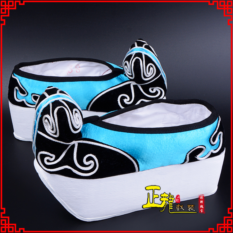 天峻京越剧黄梅戏古装男书生小生鞋云头鞋戏曲鞋云履 云头鞋